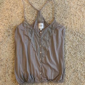 Brown Abercrombie and Fitch tank